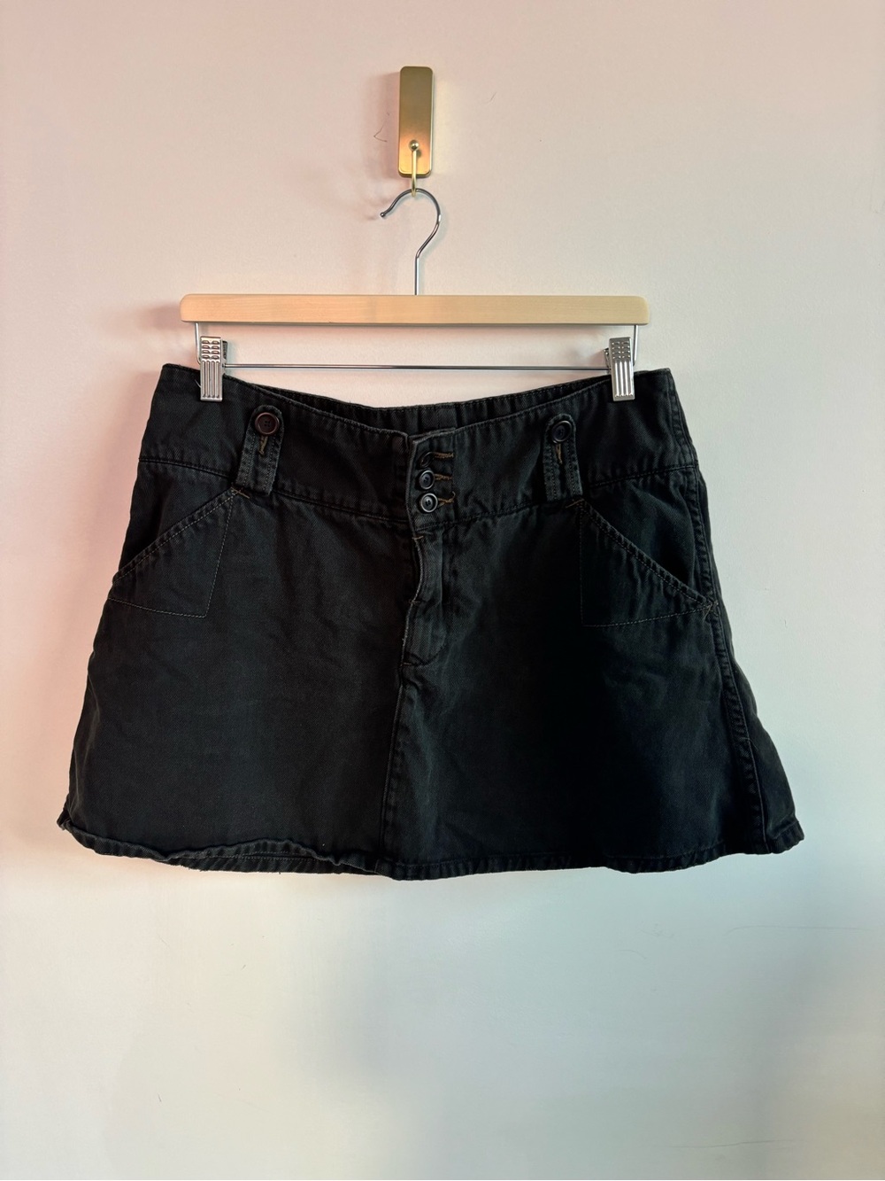 Classic Y2K Black Casual A-Line Skirt - Women's- Free People- Size 10